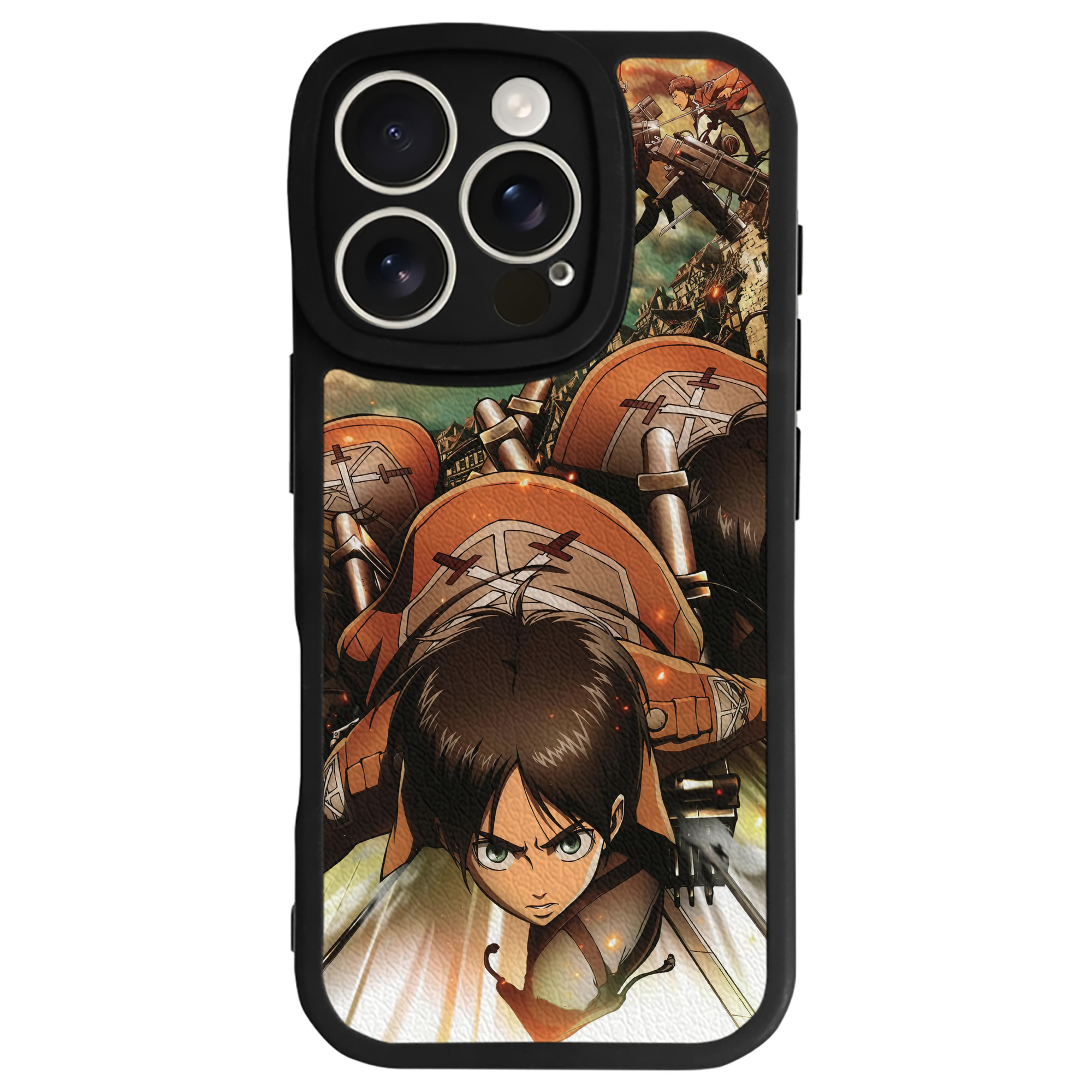 （画像用） 進撃の巨人 Attack on Titan 【iPhone 16シリーズ対応】シリコンスマホケース（レザー調） 材質：シリコン